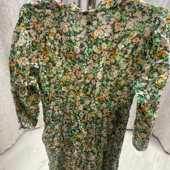 Who What Wear Multicolor Floral Long Sleeve Dress - Picture 10 of 10